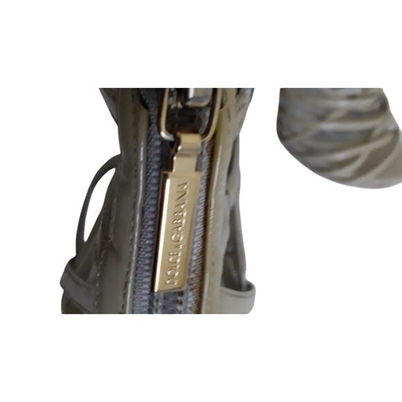 Dolce & Gabbana Sz 8 Patent Leather Strappy Cage  Sandals - Picture 10 of 11